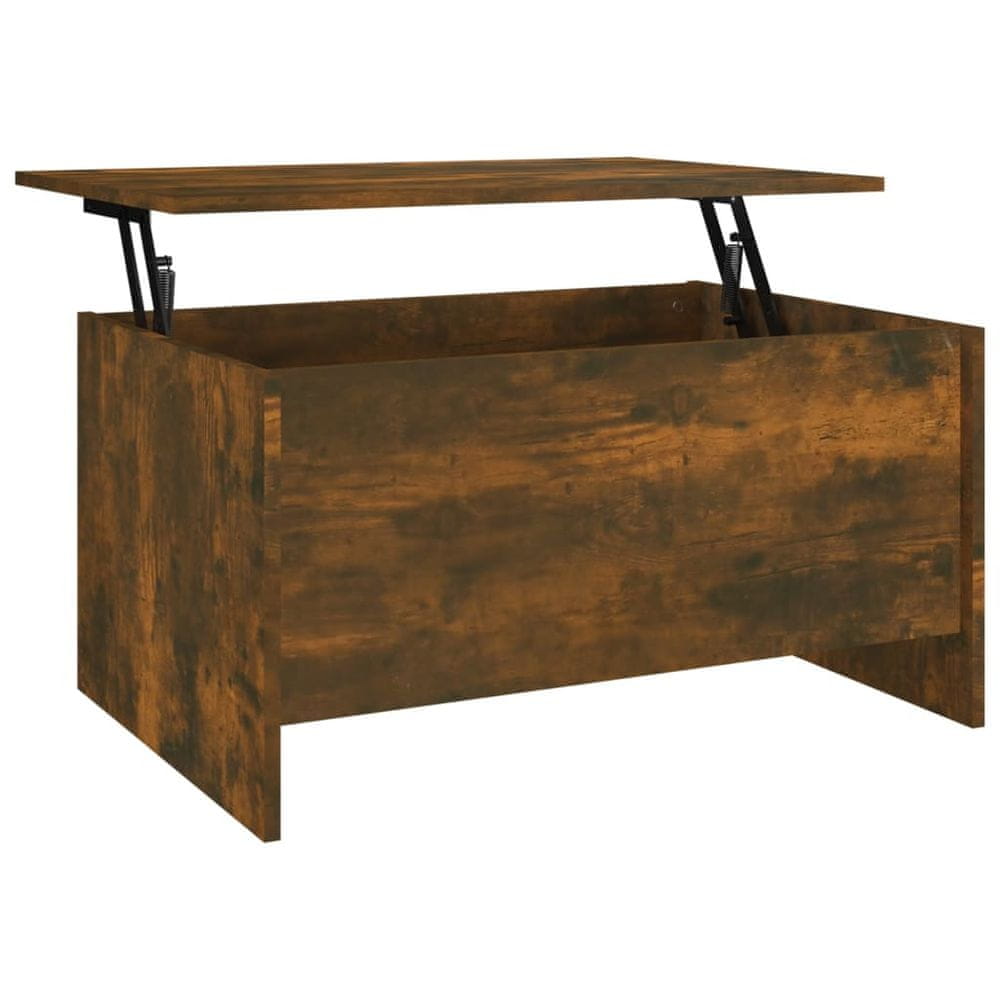Vidaxl Konferenčný stolík dymový dub 80x55,5x41,5 cm spracované drevo